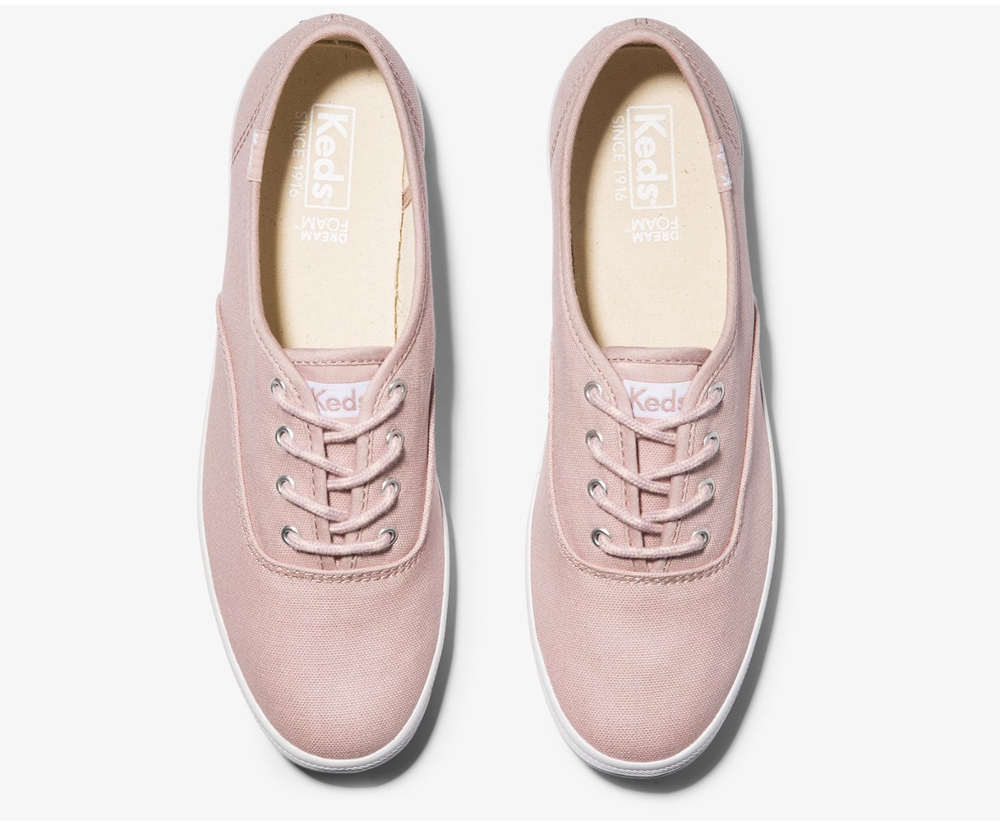 Womens Keds Sneakers - Champion Solids - Pink - 0572-WZYPC